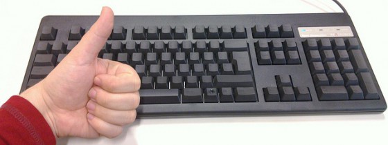 Black Topre Realforce 105U keyboard