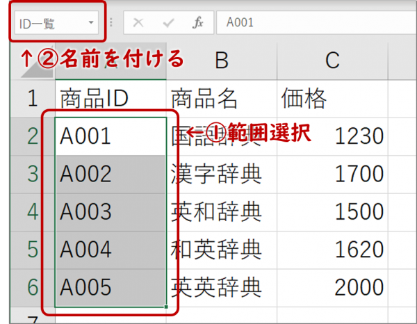 Excel セルに名前を付ける 名前の定義 Kenスクールブログ