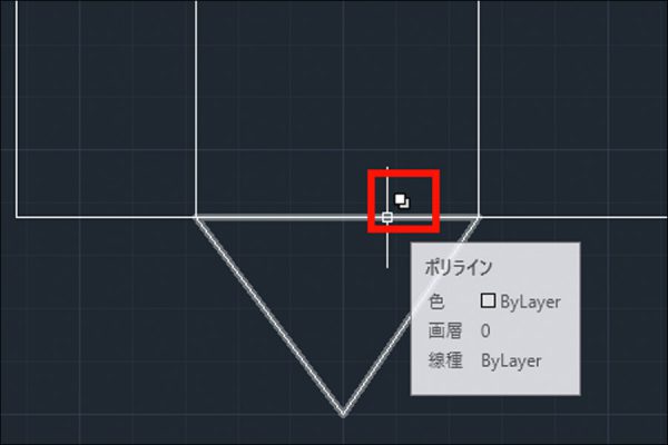 AutoCADで重なった図形から目的の図形を選択する方法