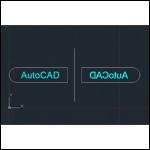 AutoCADの鏡像コマンドで文字も反転