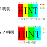 フォントの種類と游明朝を扱う上でのテクニック