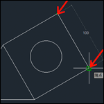 【AutoCAD】ジオメトリ計測コマンドの[クイック]オプション