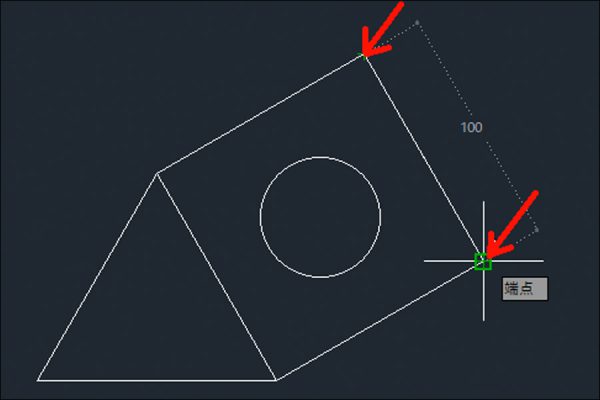 【AutoCAD】ジオメトリ計測コマンドの[クイック]オプション